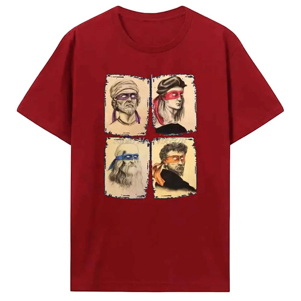 Věda Želvy Pánské Tričko Mutantní Ninja Krátký Rukáv Humor Tričko O-Výstřih Vtipné Top Potištěné Grafické Tričko Cosplay Trička