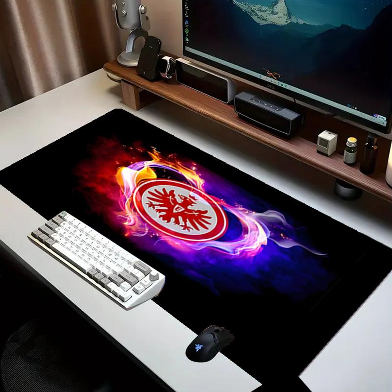 Flaming Heart Frankfurt Emblem Mouse pad Office Desk Mat, Gaming Mouse Pad Mousepad, keyboard pad,Heavy-Duty Non-Slip Rubber Backing, Gift