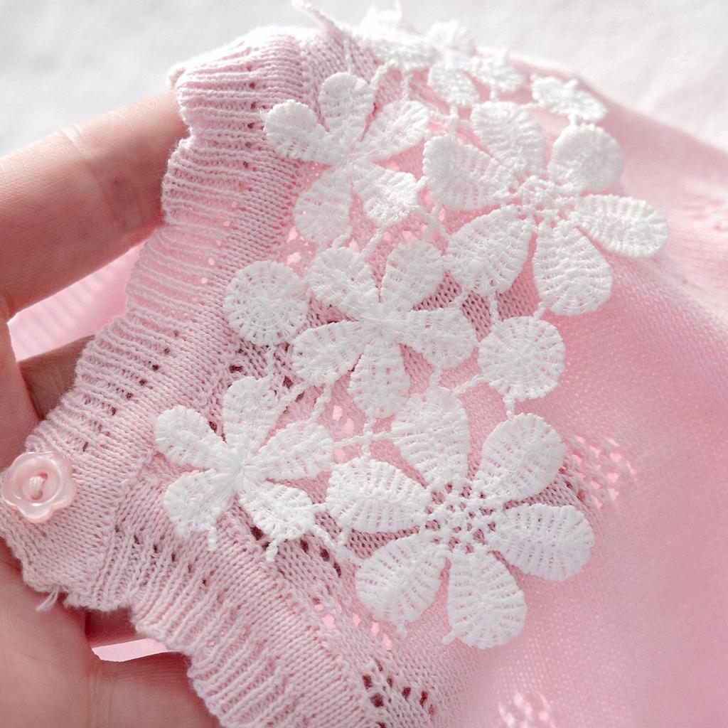 Children's Wear Girls' Knitted Cardigan Coat Fine Wool Round Neck Thin Children's Sweater