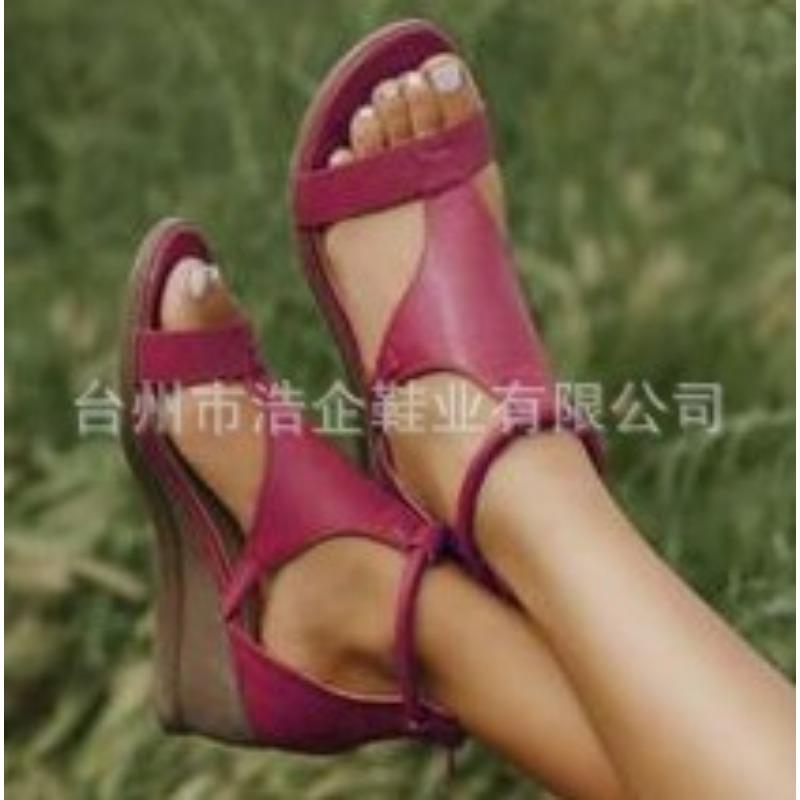 Shoes women's foreign trade new summer wedge heel women's sandals casual women's shoes large size