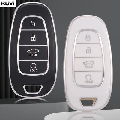 4 Buttons Tpu Car Smart Key Case Cover For Hyundai Tucson Solaris Sonata Hybrid Nexo Nx4 Santafe Dn8 Accessories