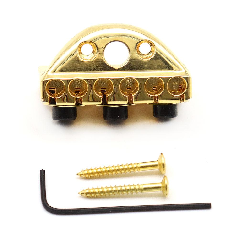 

1PCS 6 String Headless Guitar Locking Nut Replacement parts Length 42mm Gold
