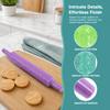 PP Pattern Rolling Pin Non-Stick Cookie Rolling Pin Patterned Dough Roller  Bakery DIY