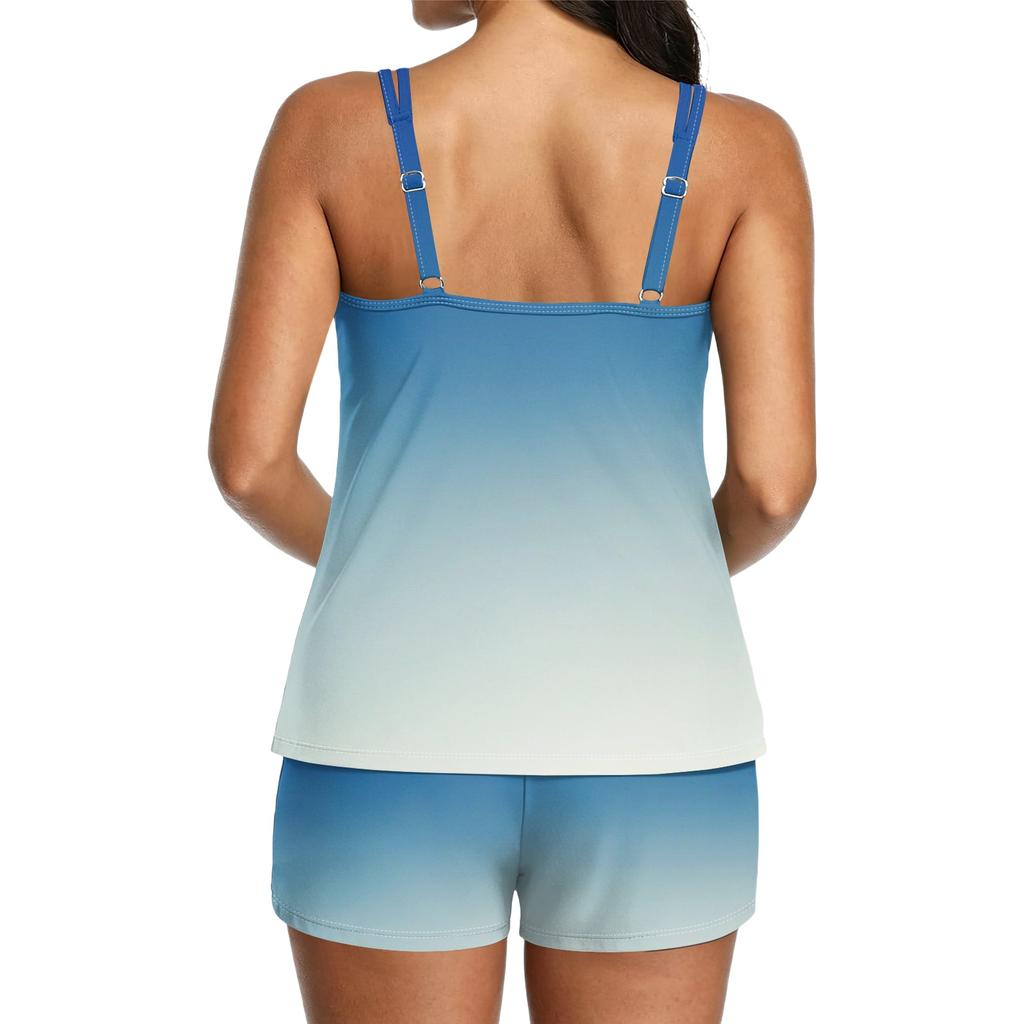 Women's Printed Split Swimsuit Sport Swimsuit Two-Piece Set