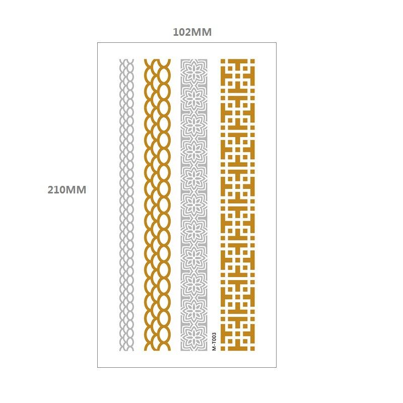 Bronzing Tattoo Sticker Water Transfer Mt Metal Waterproof Tattoo Sticker Party Party Amazon Wind Tattoo