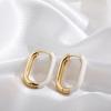 1 Pair Retro U Shaped Hoop Earrings Colorful Colorful Enamel Earrings  Women Jewelry
