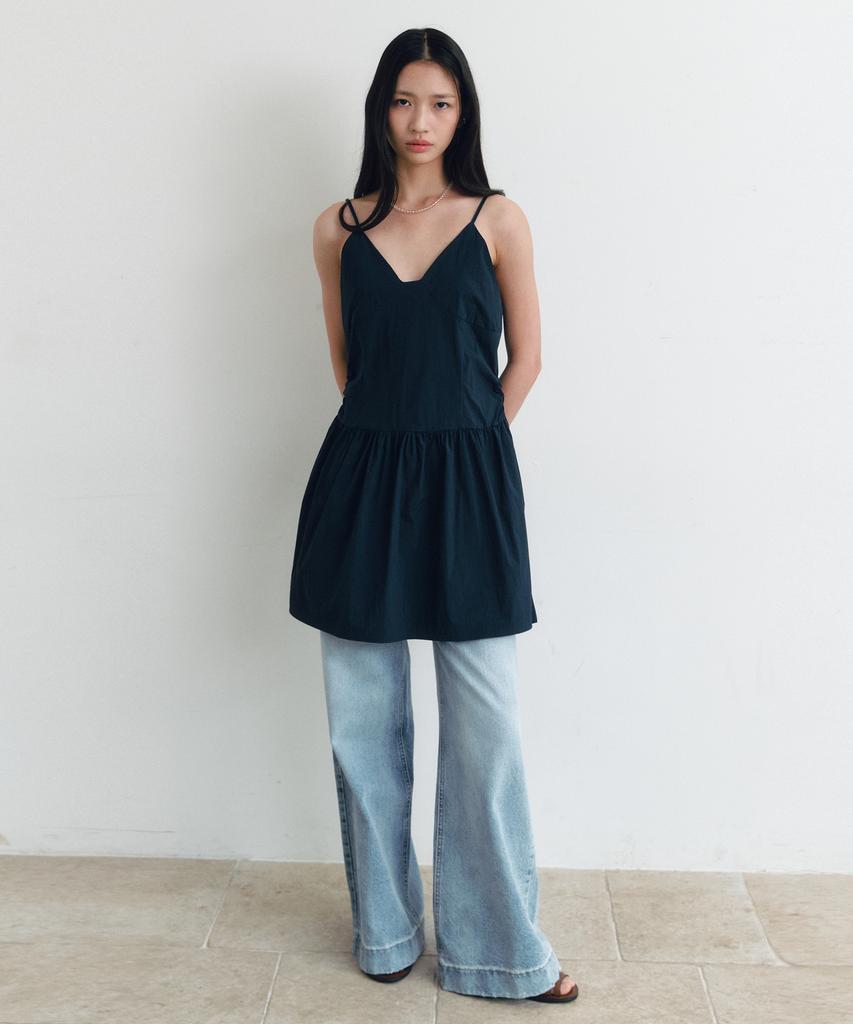 Ceme V-Neck Shirring Mini Dress(Nv)