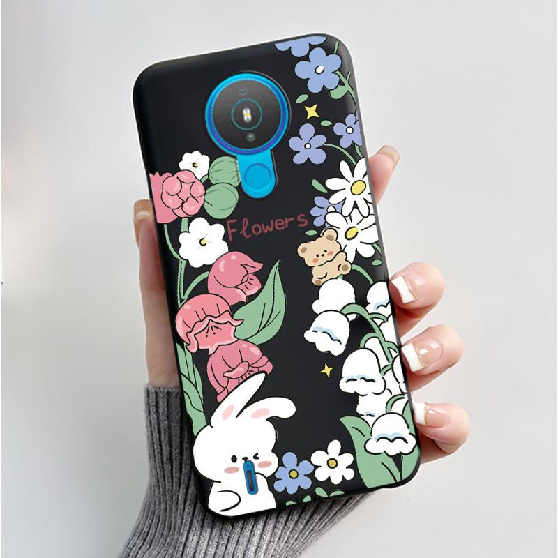 For Nokia 1.4 TA-1322 Trendy Black Phone Case For Nokia 6.2/Nokia 7.2 Lucky Koi Anti-Scratch Soft Shockproof Back Shell Cover