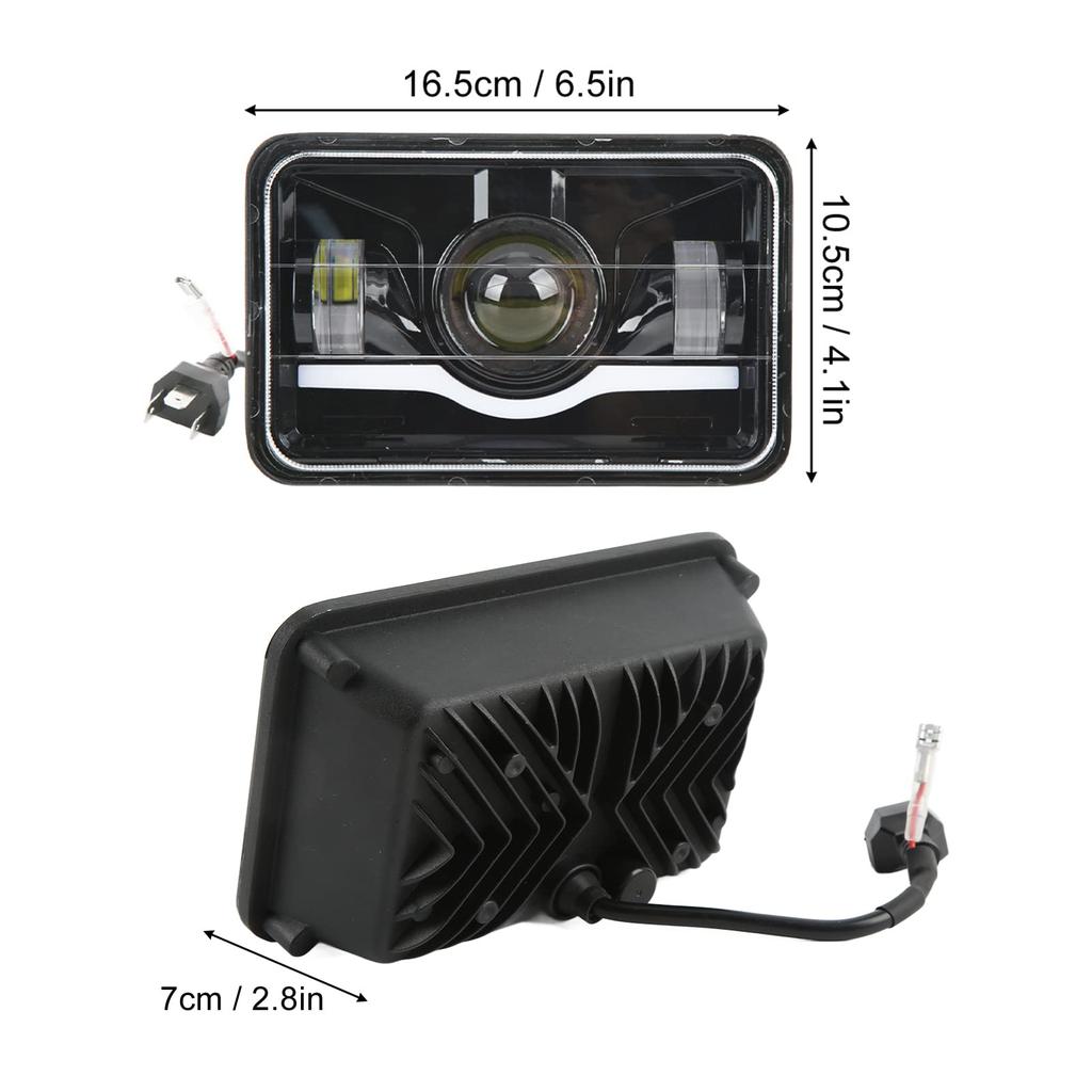 Square LED Headlight, Truck Front Square LED Headlamp Lamp with High Low Beam DRL