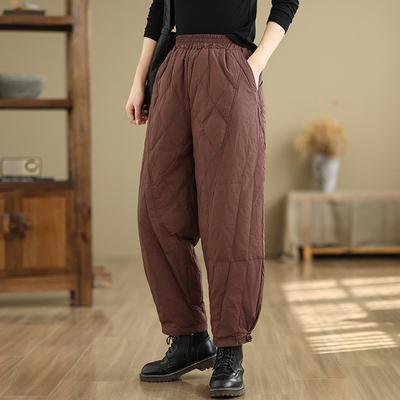 Warm Fleece Cotton Pants Women's Winter Outer Wear Mother Pants New Temperament To Keep Out The Cold