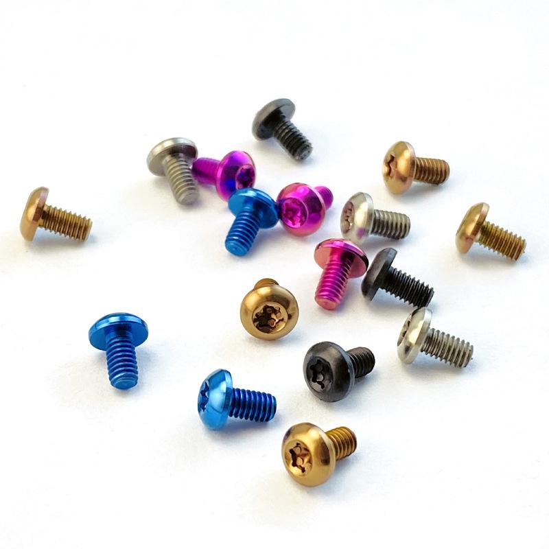 10PCS 6MM Titanium Alloy Material Making Knife Handle Screw T8 Button Head Screws M2.5 Knife Handle Spindle Screw Accessories