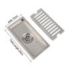 Rectangular Floor Drain 304 Stainless Steel With Efficient Dual Filtration And Smooth Polished Edges For Safe Use