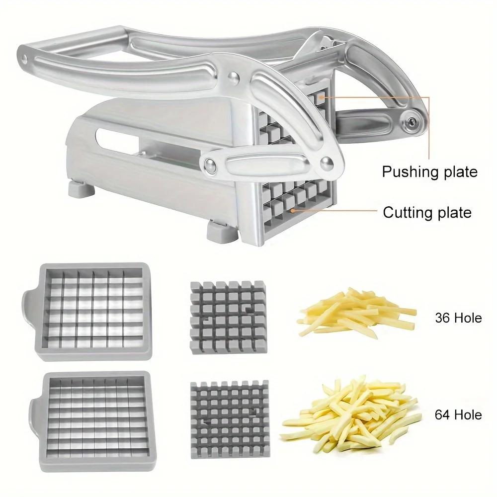 1pc Manual Stainless Steel Vegetable Slicer -430 Level Square Blade Potato Cucumber Slicer, Multifunctional Kitchen Tool