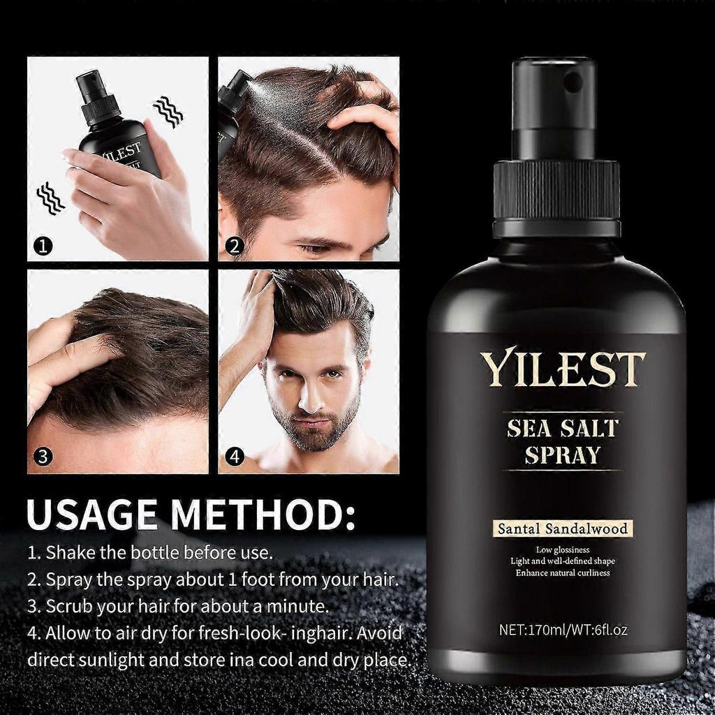Meersalz Volumen Haarspray für Männer und Frauen, Natürlicher dicker und volumengebender Look mit mattem Finish und natürlichem Halt
