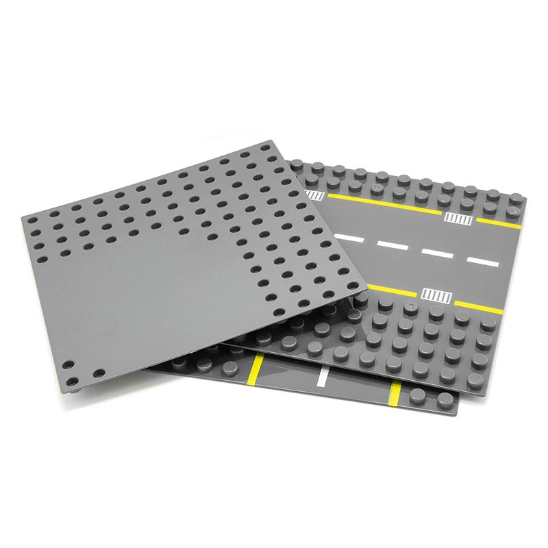 Big Particles Building Blocks City Construct Road Street Base Plates Sets Diy Bricks Accessories Educational Toys For Children