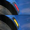 2Pcs High Brightness Reflective Wheel Arch Stickers Safety Warning Decal  Car Exterior Protection
