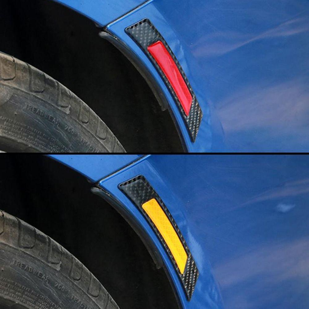 2Pcs High Brightness Reflective Wheel Arch Stickers Safety Warning Decal Car Exterior Protection