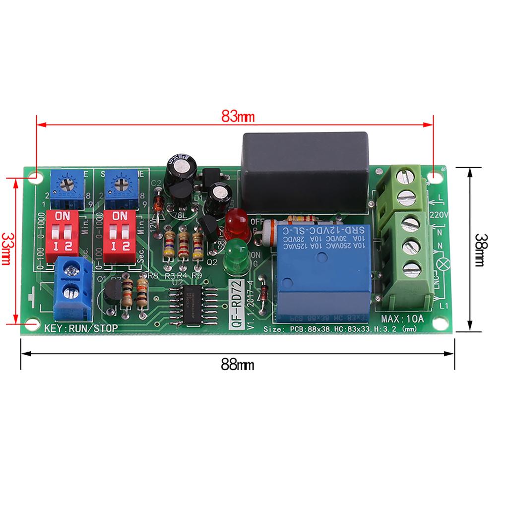 1pc AC100V 250V Adjustable Infinite Cycle Timer Delay On Off Switch Relay Module