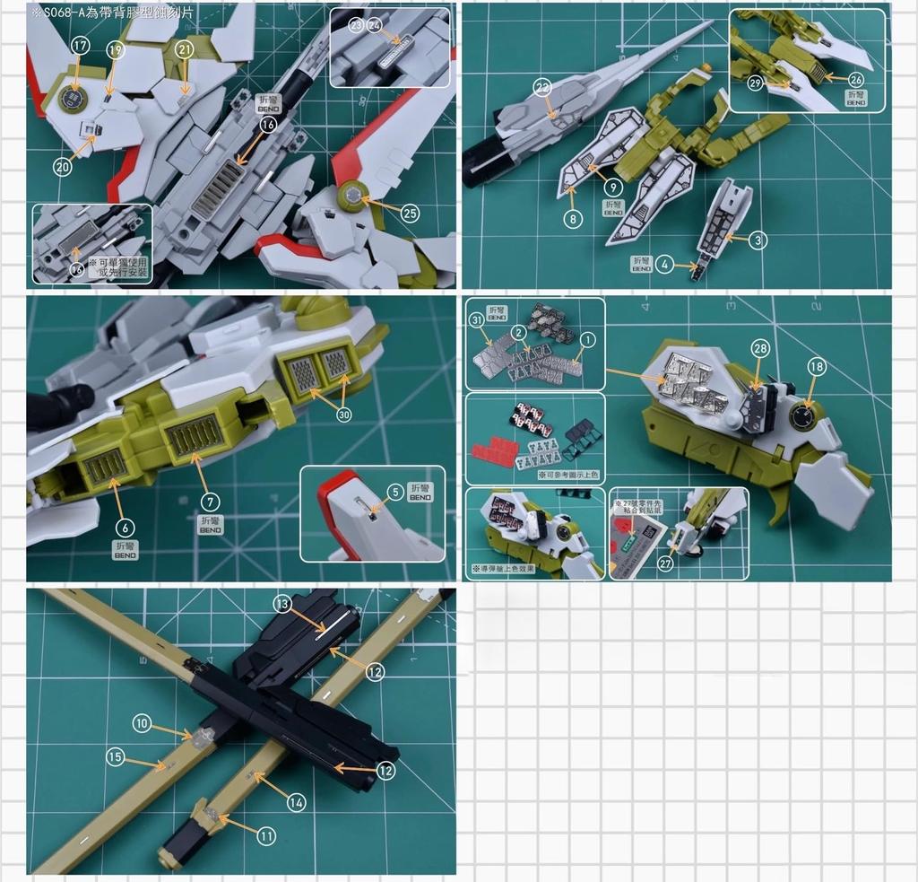 HG Detail up for modification High quality metal parts with water transfer decal HG Zeus silhouette 1/144 (for 1/144 equipment)