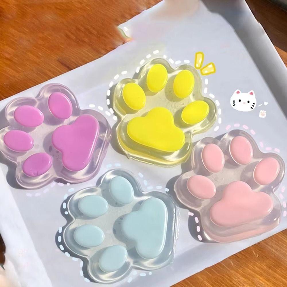 Slow Rebound Cat Claw Squishy Fidget Toy Silicone Decompressing Pinching Cat Paw Christmas Gift