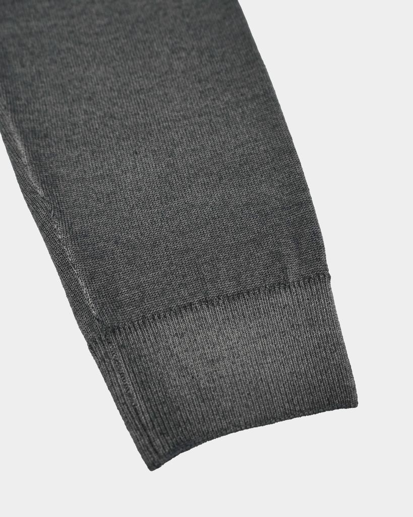 BIRBANTE Rich Wool Mock Neck Knit - Charcoal