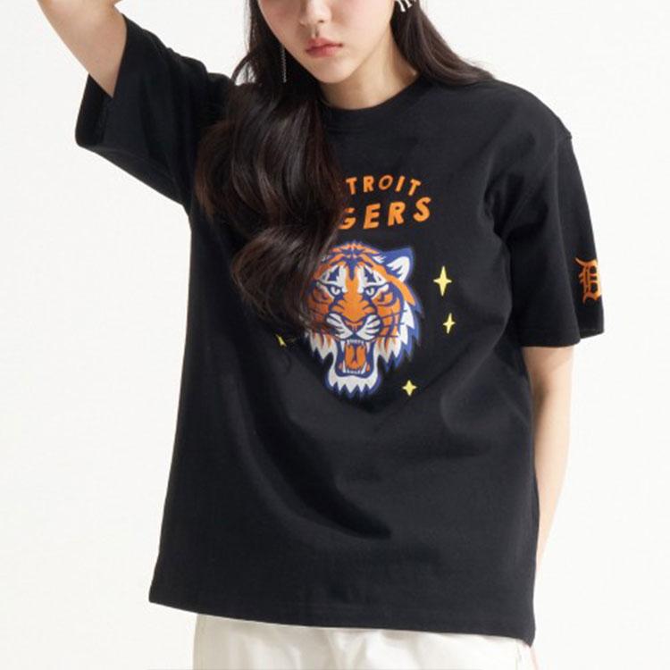 New MLB Drop Shoulder Sleeve T Shirt Unisex Black 3ATSC2021-46BKS