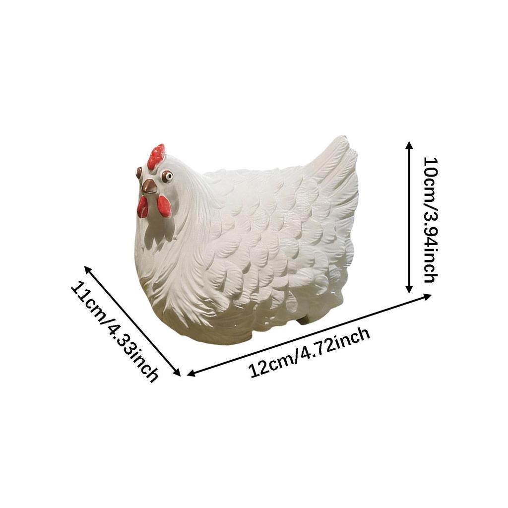 4PCS Hen Model Lifelike Chicken Crafts Statue Figure American Country Chicken Garden Art Decor Simulation Farmhouse Chicken Sculpture