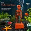 Dynamic Ornament for Shrimp Tanks Dancing Skeletons Aquarium Bubbler Decoration Halloween Skeleton Fish Tank Themed Landscaping Ornament 3D Printed