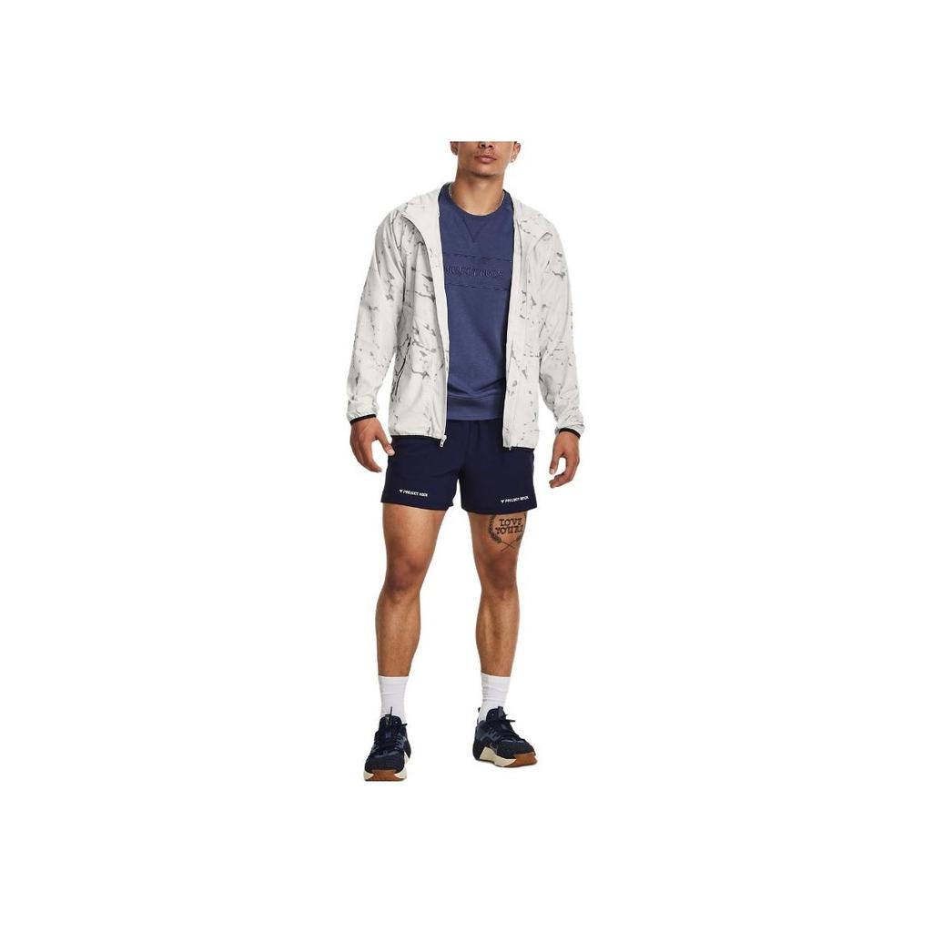 Under Armour Project Rock Unstoppable Logo Print Jacket Men Jacket Clay-White 1380112-114