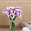 5PCS Artificial Calla Lily Flowers Faux PU Fake Flowers for Weddings Photography Props DIY Bridal Bouquets Home Room Party Decor