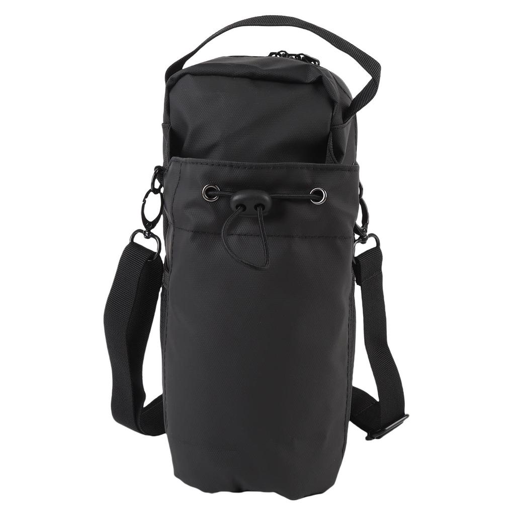 Magnetic Gym Sling Bag for Men Women with Water Bottle Holder Gym Pouch for Travel Sports Work Fitness Polyester Black