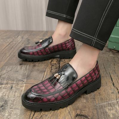 Neue Herren Business Slipper im britischen Stil, dicksohlig, leicht, atmungsaktiv, modische Lederschuhe, Größe 38-45 Herrenschuhe