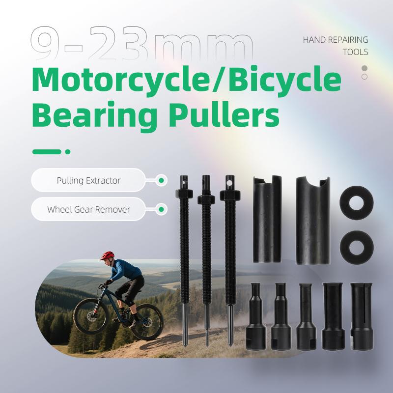 Handreparaturwerkzeuge 9-23mm Motorrad-Lagerabzieher Fahrrad-Innenlagerabzieher Radzahnrad-Entferner Abzieher Reparaturset