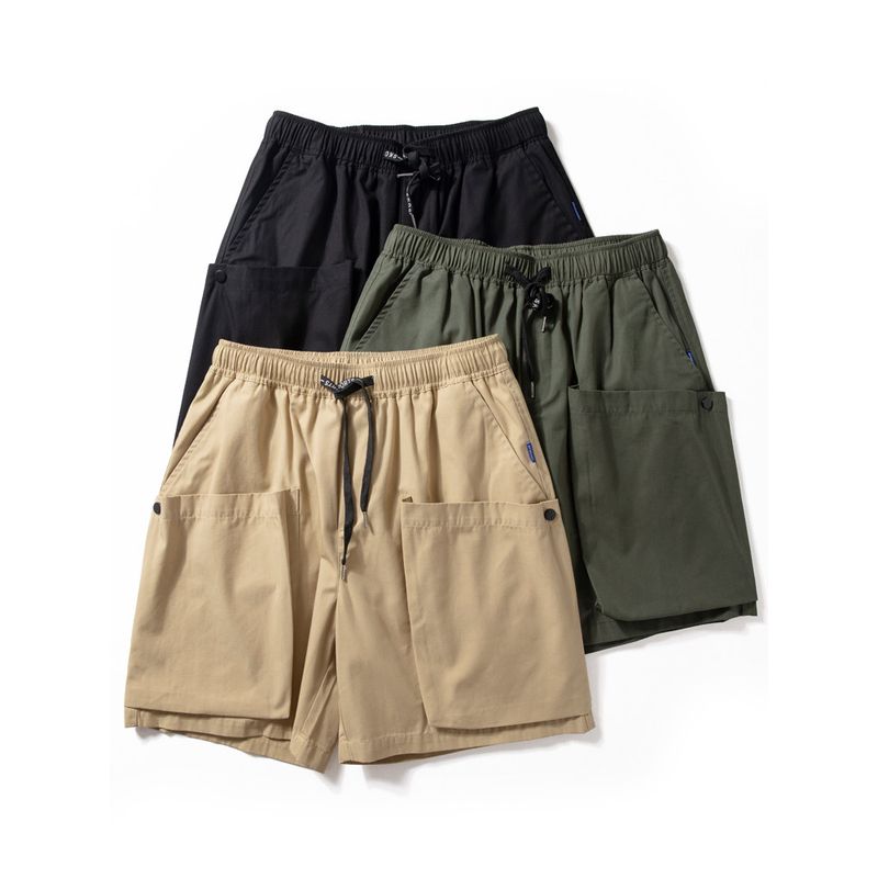 Parka Shorts Men Summer New American High Street Large Pocket Pants Abrasion Resistant Anti-Wrinkle Loose Straight-leg Cropped Pants