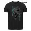 Men's Viking Graphic T-Shirt Short Sleeve Crew Neck Soft Cotton Blend with Raven Norse Runes Valkyrie Design for Casual Wear