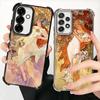 Vintage Alfons Mucha Primavera Plating Phone Case For Samsung A17 A07 A37 A57 A16 A56 A15 A55 A14 A54 A13 A53 A26 A36 A25 A35 A2