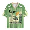 2026 Alpha Male Cat & Frog Meme Mesh Football Jersey Bundle, 4 Styles V-Neck Graphic Tee Y2K Unisex Streetwear Short Sleeve Top