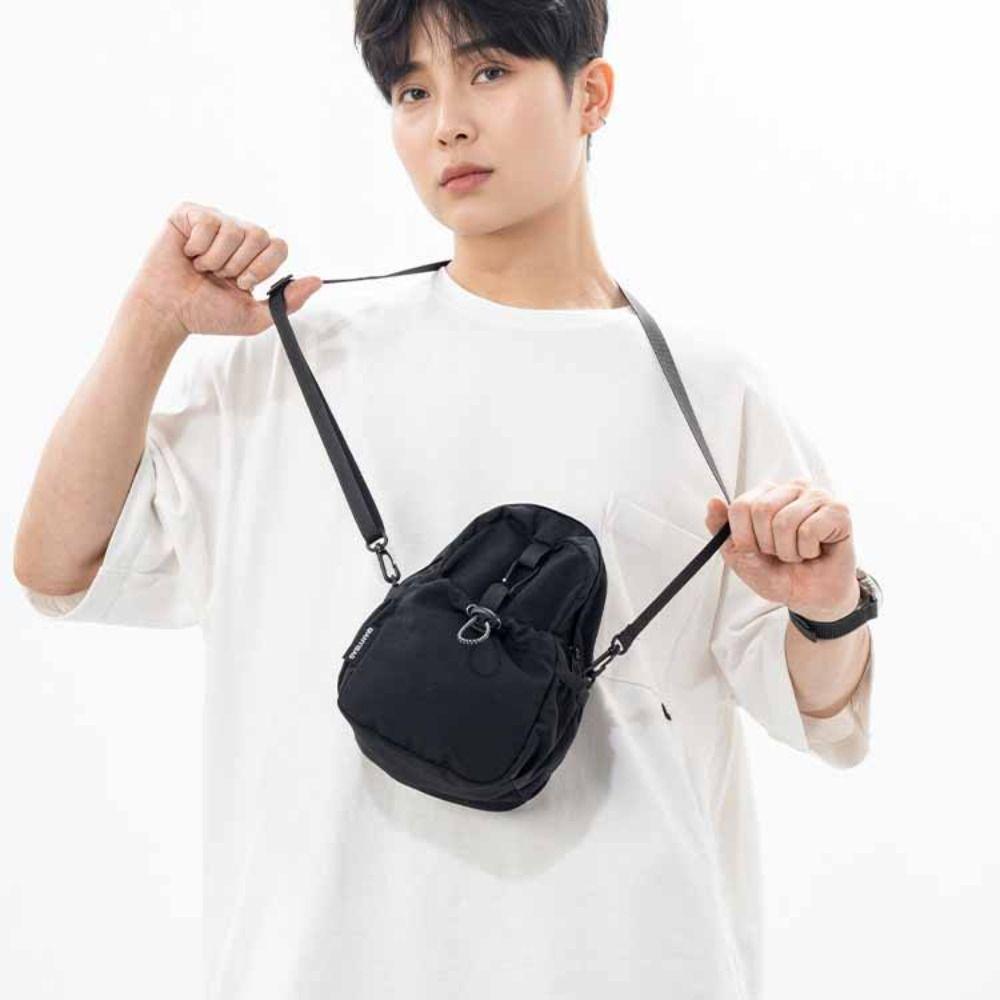 Coin Pouch Drawstring Crossbody Bag Sports Mobile Phone Pack Portable Nylon Shoulder Bag  Travel