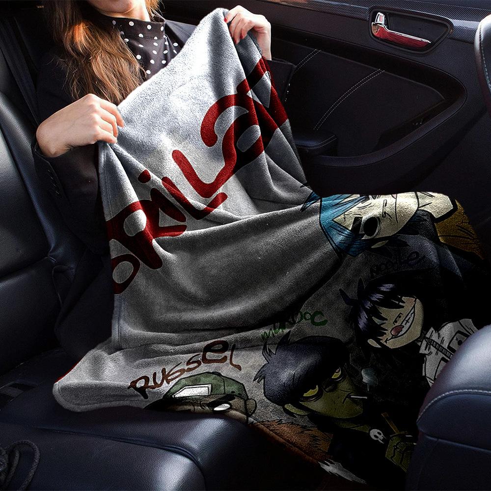 1pc Russel 2 D Throw Blanket Soft Flannel, Cozy All Season Polyester Perfect for Home, Office