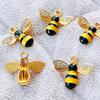 WTEMPO Shiny Bee Keychain for Handmade Keychains Bee Theme Charms for DIY Craft Making Cute Car Pendants Bag Backpack Ornaments Festive Decorations