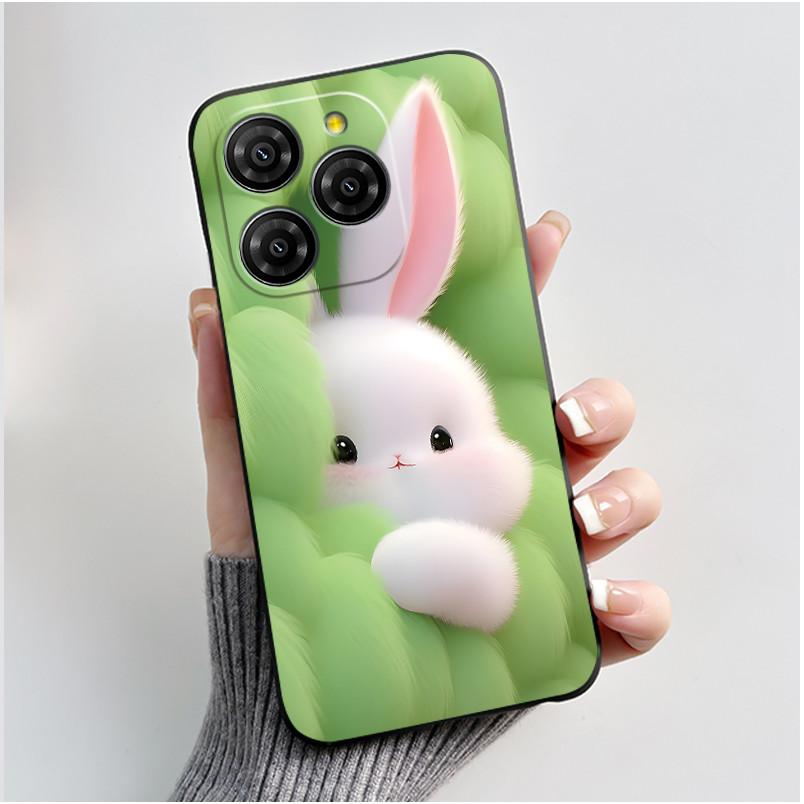 For Blackview Shark 9 5G Case Cute Funny Love Heart Rabbit Soft Silicone Protective Back Cover For Black View Shark 9 Phone Case
