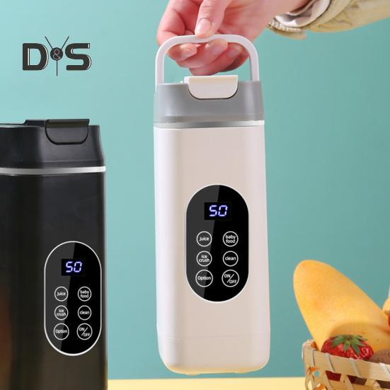 Wireless Portable Blender Fruit Juicer with Sharp Blades Digital Display BPA Free Easy To Clean Rechargeable Electric Mixer Blender