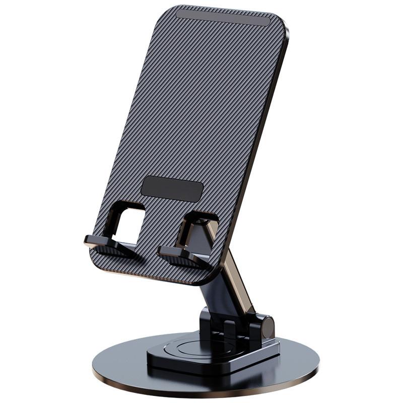 Metal Alloy Phone Holder With 360 Degree Rotation And Adjustable Height For Desk Organizer
