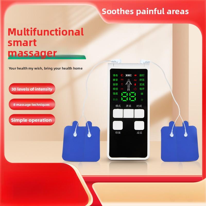 Electric Shock Massager Dredges Meridians, Pulse Sticker,Muscle Electrical Stimulation Instrument, Mini Electrotherapy Acupuncture Physiotherapy Patch