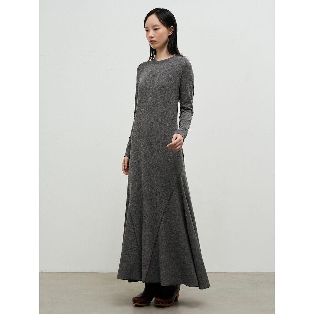 Anggae Gabrielle Melange Long Dress Gray