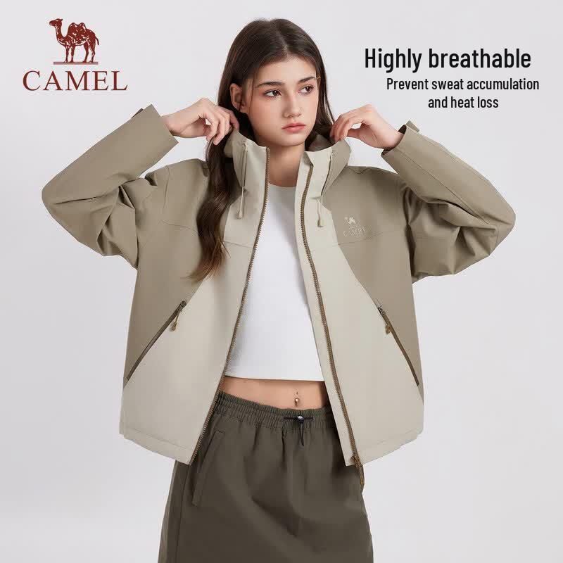 

CAMEL Women s Triple-Proof Short Hardshell Jacket L