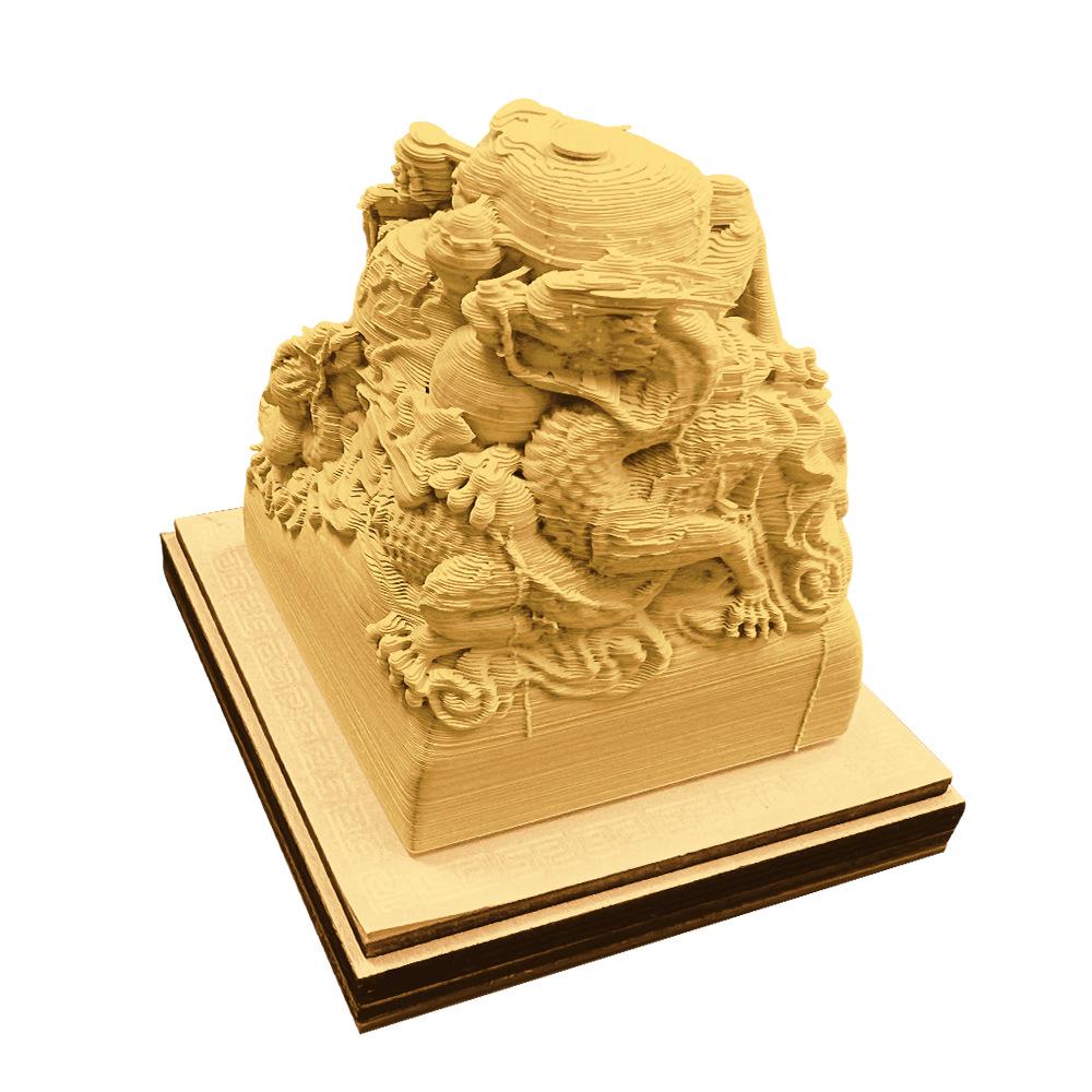 3D Stereoscopic Sticky Note Sculpture 2026 Calendar: Creative Tear-off Convenience Pad and Desktop Ornament