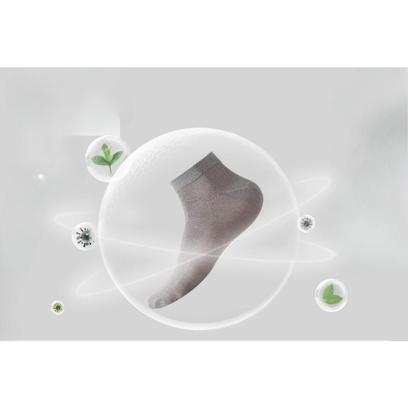 Mulberry Silk Men's Short Socks, Summer Thin, Cool, Antibacterial, Sweat-absorbing, Non-dropping Heel, Deodorizing Mesh Boneless Mid-calf Socks