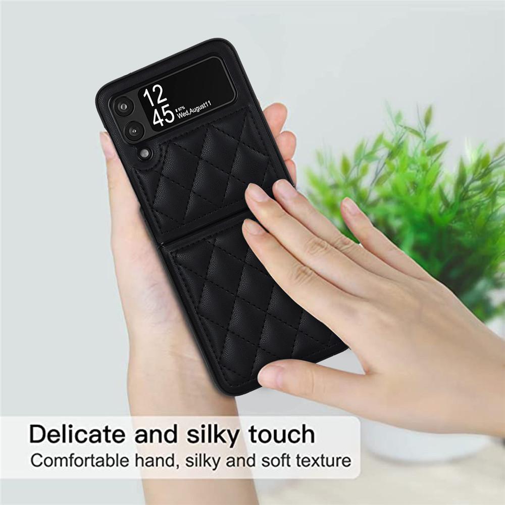 Luxus Premium Leder Textur Fall Für Samsung Galaxy Z Flip 4 3 Retro Klapp Volle Schutzhülle Schlank Telefon Abdeckung Für Flip3 Flip4