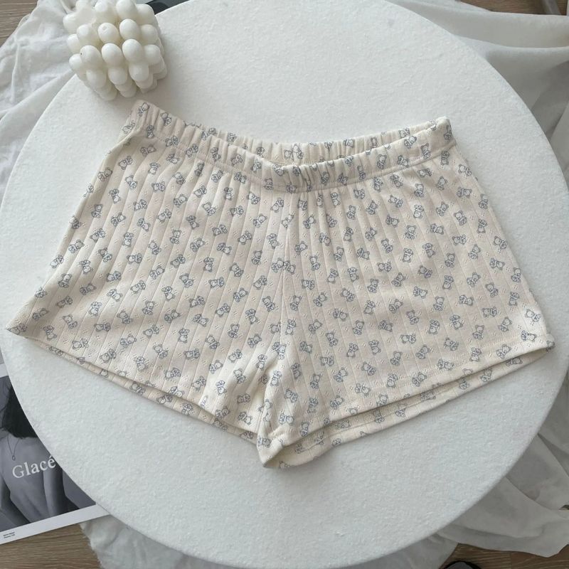 

Цветочные боксеры для дома Эластичная талия Домашние женские цветочные шортики-мальчики Little bears Uniform size